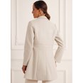 thumbnail image 3 of DARING DIVA Women's Single Breasted Button Down Outerwear Pea Coats Apricot M, 3 of 6