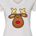 thumbnail image 4 of Inktastic Rudolph the Red Nose Reindeer Women's V-Neck T-Shirt, 4 of 5