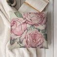 thumbnail image 3 of Throw Pillow Covers Home Decor Pink Flower Rose Pillow Cases Decorative  Outdoor Cushion Couch Sofa Pillowcases, 3 of 5