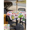 thumbnail image 5 of Outdoor Tablecloth with Umbrella Hole for Patio/Picnic/Party/Camping, Children's Day Waterproof Table Cloth Square Cover Washable, Cartoon Cute Flowers Leaf Pink Plaid (60"x 60"), 5 of 8