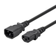 16AWG Power Extension Cord Cable w/ 3 Conductor PC Power Connector C13/C14 - Monoprice®