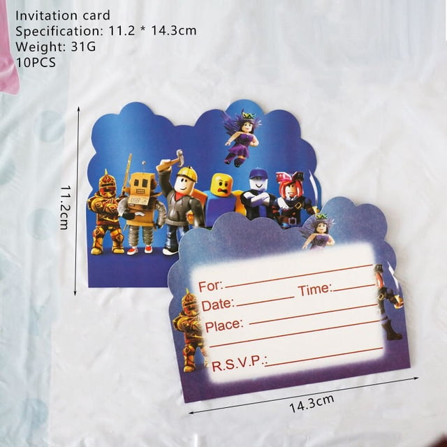 ROBLOX-Decoración de fiesta de cumpleaños, taza, plato, mantel, plato de globo desechable, vajilla, regalo de cumpleaños para niñas, niños