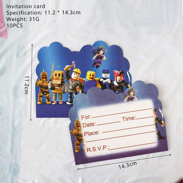 ROBLOX-vajilla desechable para fiesta de cumpleaños, decoración de Anime, periférico, taza, plato, mantel, globo