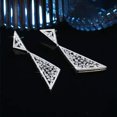 thumbnail image 4 of K-KED Gorgeous Delicate Jewelry 925 Silver Drop Earrings Cubic Zirconia Engagement Gifts A Pair-Silver, 4 of 6