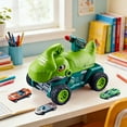 thumbnail image 1 of Uklsqma Dinosaur Toy Car Track Set for Kids | Ejectable Racing Car with Catapult Function | Durable Abs Plastic | Interactive Boys Girls Gift | Parent-Child Play | Includes 3 Rails and Projectiles, 1 of 6