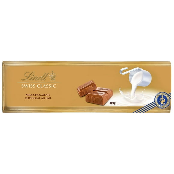 Lindt SWISS CLASSIC Gold Milk Chocolate Bar, 300 Grams, 300 g