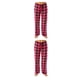 thumbnail image 3 of Sonducket Pantalón de mujer colorido reemplazo Primavera Verano Flexible Plaid dormitorio suelto niñas señoras pantalones ropa vino Vino rojo L 2Conjunto, 3 of 6