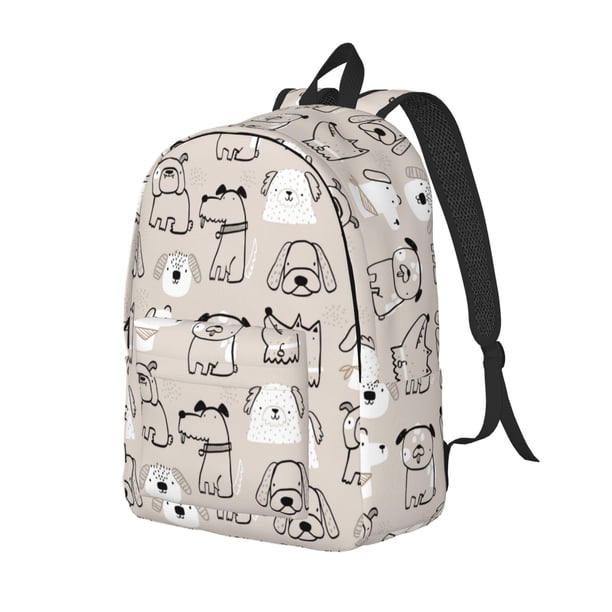 Easygdp Puppy Mochila de Lona Resistente para Laptop, Compatible con Laptops de 15 a 17 pulgadas, Ideal para Escuela, Trabajo y Viajes-Medium