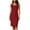 Red, variant on Women's Tank Dress Crew Neck Sleeveless Casual Midi Dresses Summer Basic Slim Mini Dress