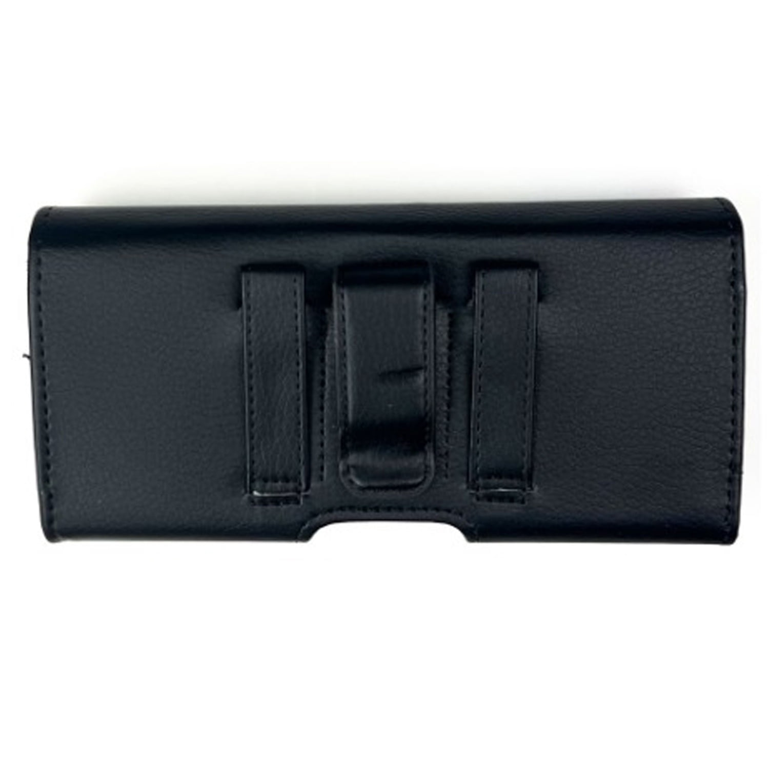 EVO Horizontal Leather Phone Holder with Classic Texture 6" - Black