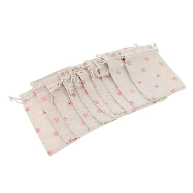 10x Bolsas de muselina con cordón de Bolsitas de té Recuerdos Bolsa de dulces de