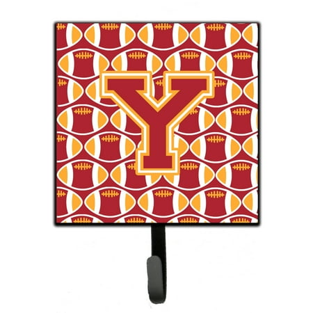 

Carolines Treasures CJ1070-YSH4 Letter Y Football Cardinal and Gold Leash or Key Holder 7Hx4.25W multicolor