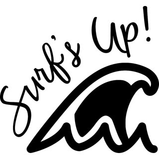 Stitch surf's up peel & stick wall decals