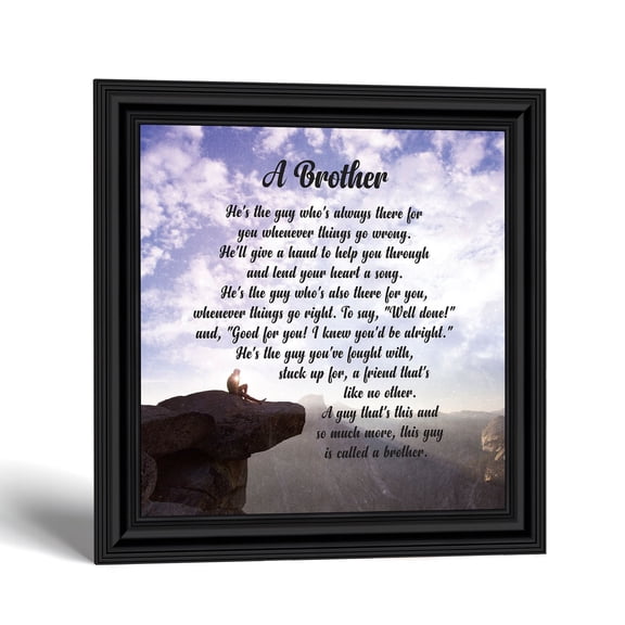 Brother Framed Poem, Sentimental Picture Frame Gift