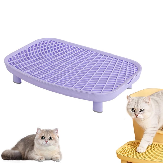 Steps For Litter Box - Litter Catcher Box Double Layer Stool Kitten Step Trapper Collection Storage Pedal Litterbox