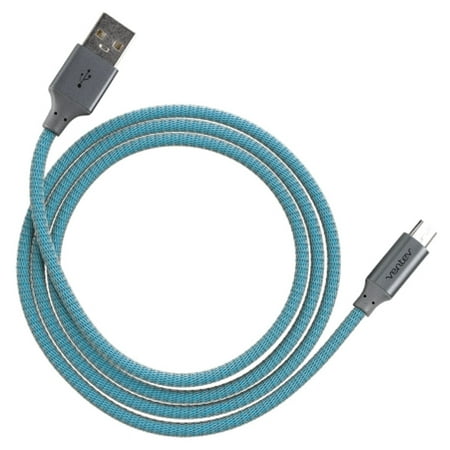 4in Cable - Ventev Chargesync Alloy Cable 4 ft., USB to Micro USB Cable in Cobalt