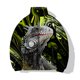thumbnail image 3 of Abrigo de invierno para hombre, chaqueta holgada informal de algodón, chaqueta de algodón con estampado de araña y serpiente blanca, ropa de calle Harajuku, chaquetas, abrigos, 3 of 5