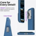 thumbnail image 5 of Compatible with iPhone 17 Pro Max Case 6.9", Slim Liquid Silicone 3 Layers Soft Gel Rubber Shockproof Protective Cover with Anti-Scratch Microfiber Lining-Blue, 5 of 13