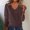 Brown women v neck sweater a1, variant on thefmos Women's Solid Color V Neck Sweater Long Sleeve Knit Loose Fit Pullover Top Trendy Fall Winter Outfit, Brown 4XL