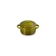 thumbnail image 1 of Mini-redonda de gres Cocotte Le Creuset, 240 ml, color verde oliva, 1 of 4