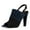 Navy-black, variant on YDN Women Elegant Peep Open Toe Slide Mules Pumps Slingback High Chunky Heels Adjustable Buckle Slip On Shoes Size 7 Red-winered
