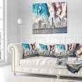 thumbnail image 3 of Designart Miami Skyline with Clouds - Cityscape Photo Throw Pillow - 18x18, 3 of 5