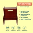 thumbnail image 2 of Two Step Stool - Cherry Finish, 2 of 6