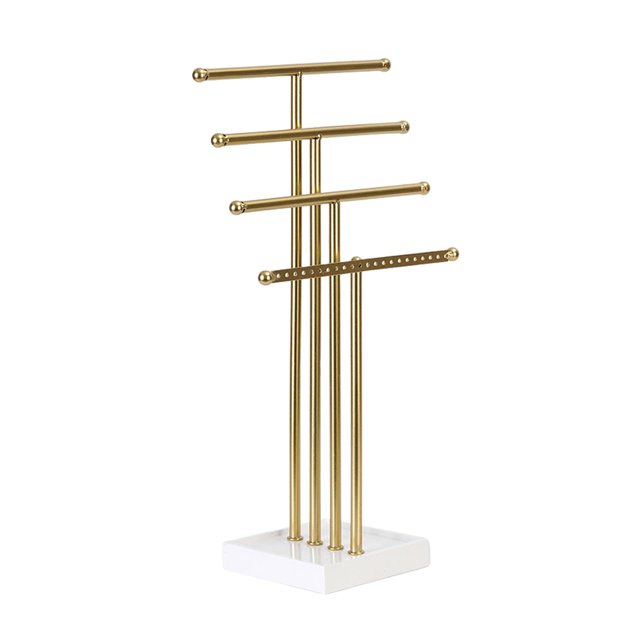 Soporte organizador de joyas,Estante del soporte de la exhibición del perno prisionero de los pendientes de 4 niveles,organizador de joyas estante de almacenamiento brazaletes ,estantes Zulema Soporte organizador de joyas