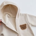 thumbnail image 3 of Mikilon Babys Hooded Rompers Comfortable Solid Color ‌Rompers Cute Printed Long Sleeve and Long Pants Rompers, 3 of 4