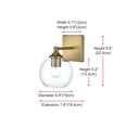 thumbnail image 3 of Living District 6" Wall Sconce In Satin Gold, 3 of 8