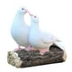 thumbnail image 2 of Pareja de palomas de pie sobre un tocón de árbol, estatua, figura, arte, adornos únicos para pájaros al aire libre, escultura de animales para patio y, 2 of 9