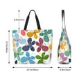 thumbnail image 5 of Pofeuu Colorful Butterflies Print Reusable Grocery Bags - Washable, Foldable, Packable Tote, Large Handles, Heavy Duty, Zippered Top Pouch, 5 of 8