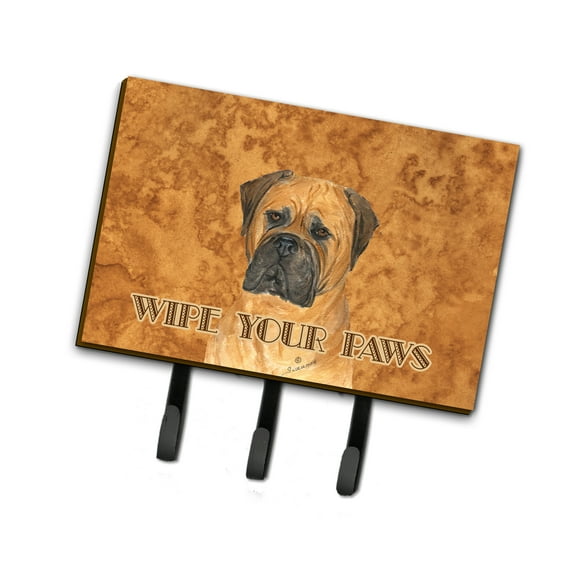 Carolines Treasures SS4883TH68 Bullmastiff Wipe your Paws Leash or Key Holder Triple Hook multicolor