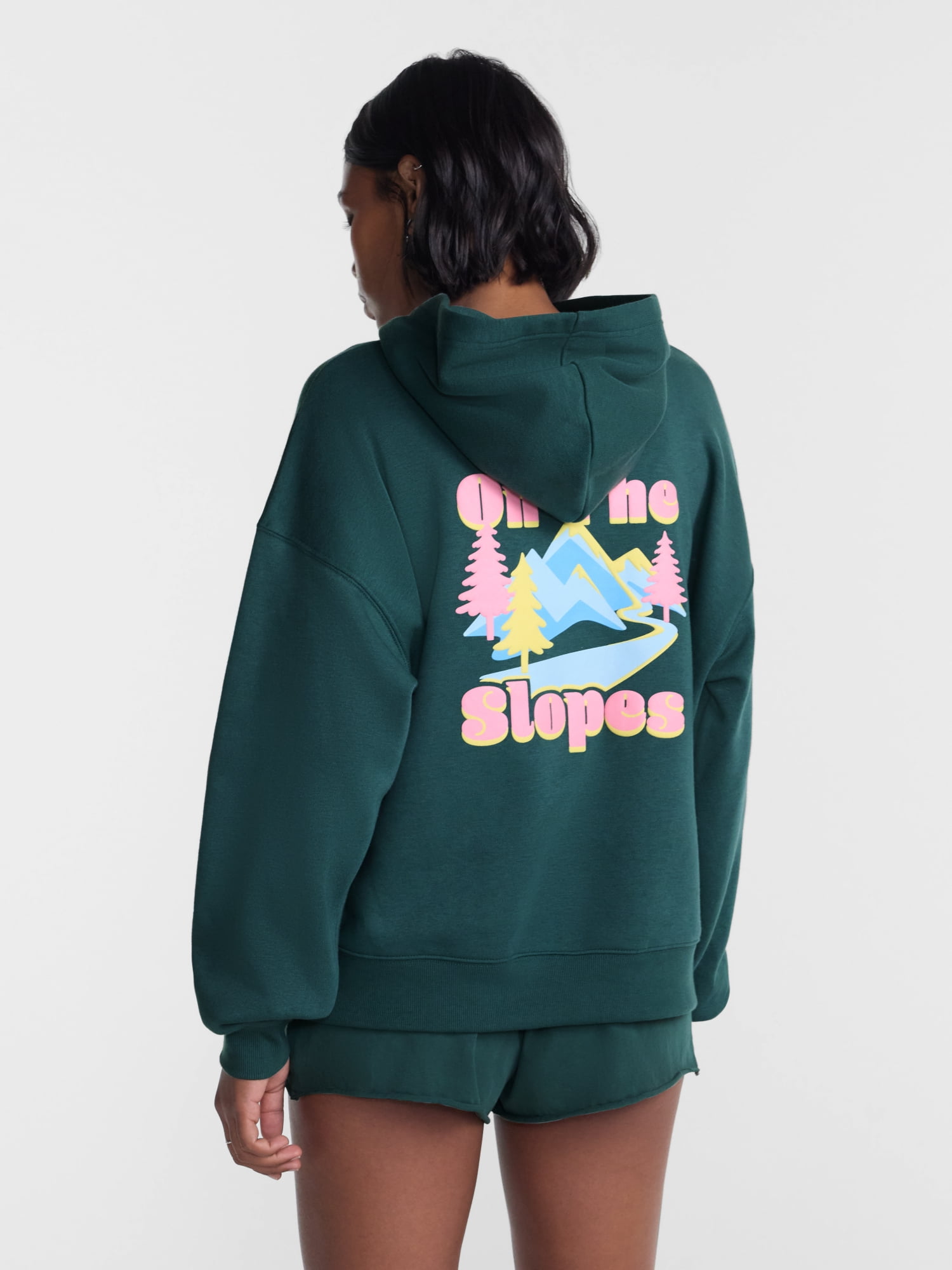 No Boundaries Oversized Fleece Hoodie, Women’s XXS-XXL