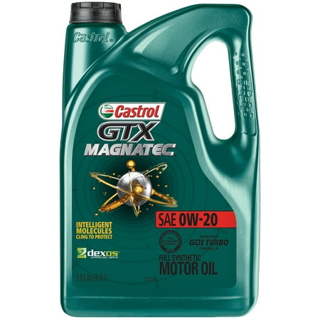 (3 Pack) Castrol GTX MAGNATEC 0W-20 Full Synthetic Motor Oil, 5