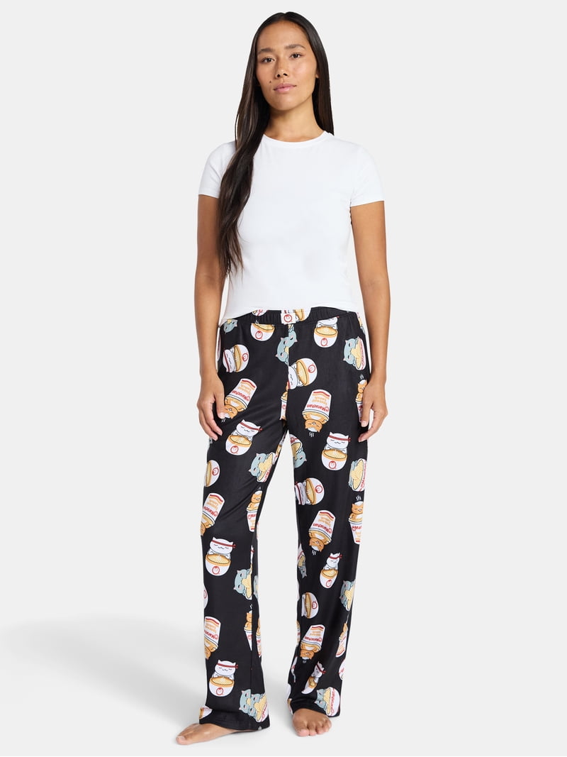 Maruchan Women's and Women's Plus Ramen Cats Sleep Pants with