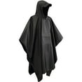 thumbnail image 5 of Hooded Rain Poncho, 3-in-1 Rain Poncho with Zip and Chest Pocket, Lightweight Unisex Raincoat Jacket for Men Women Adults, Reusable Rain Poncho for Outdoor Hiking Camping Use, 5 of 7