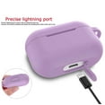 thumbnail image 3 of AirPods Pro Cases Cover, AirPods Pro Case with Keychain, Njjex Carring Case with Keyhchain for 2019 Airpods Pro Charging Case [Front LED Visible] Soft Slim Silicone Case Skin -Purple, 3 of 9