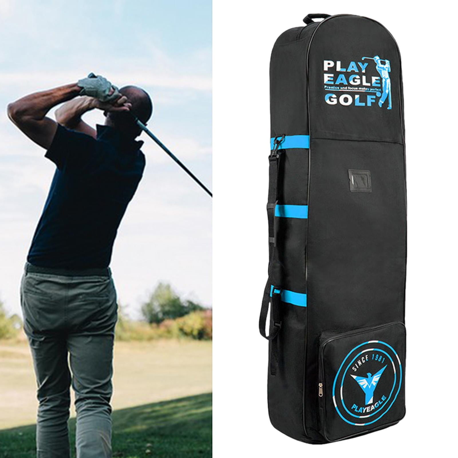 harayaa Airline Golf Travel Bag Golf Travel Cover Zipper Foldable Storage Bag Golf Clubs Blue