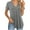 Gray, variant on Lenpel Women's Trendy Tops Summer V Neck Short Sleeve Pleated Dressy Casual T Shirts Tunic Tee Blouses