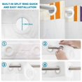 thumbnail image 4 of No Hook Shower Curtain, Burnt Orange Striped Shower Curtains for Bathroom with See Through Top Window, Farmhouse Thin Line Modern Abstract Art Waterproof & Washable Bath Curtain Stall 48"x72", 4 of 9