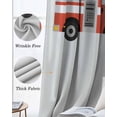 thumbnail image 3 of Firefighters Blackout Curtains for Bedroom Living Room Darkening Curtains 84 Inch Length 2 Panels Set Cartoon Red Uniform Fire Truck Grey Window Curtain Window Treatment Grommet Drapes 42"x84", 3 of 9