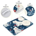 thumbnail image 4 of Polar Bears Apples Leaves Dish Drying Mat Dish Drainer Rack Mats Water Absorbent Non-Slip Easy Clean Heat Resistant for Kitchen Counter, 4 of 8