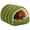 Green, variant on Dachshund Cave Bed, Corduroy Covered Dog Bed with Plush Lining, Convertible Open Mat, Non-Slip Base, Removable Cushion, Small Pet Bed