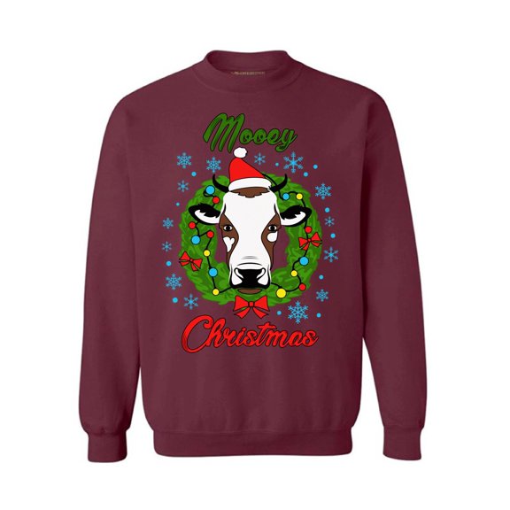 Awkward Styles Ugly Christmas Sweatshirt Xmas Mooey Sweater