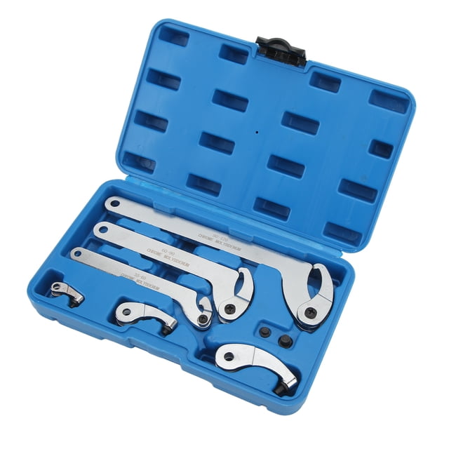 Herramienta de ajuste de vehículos, 8 piezas, gancho ajustable, llave de cabeza redonda en forma de C, tuercas, pernos, herramientas manuales para el conductor, elaboradas por expertos