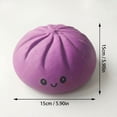 thumbnail image 2 of Dumpling Squishy Fidget Stuff | Soft Squeeze Decompression Dough | 3.94 Inch Anxiety Relief Stuff for Adults Office & Daily Life (Purple_5.9"), 2 of 3