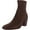 BRN Nubuck, variant on Steve Madden Womens Harmen Leather Square Toe Ankle Boots