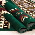 thumbnail image 6 of AllStar Rugs Persian Area Rug, Green/White/Black, 5.2" x 7.1", 6 of 6
