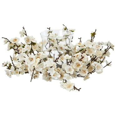 Nearly Natural Plum Blossom Candelabrum